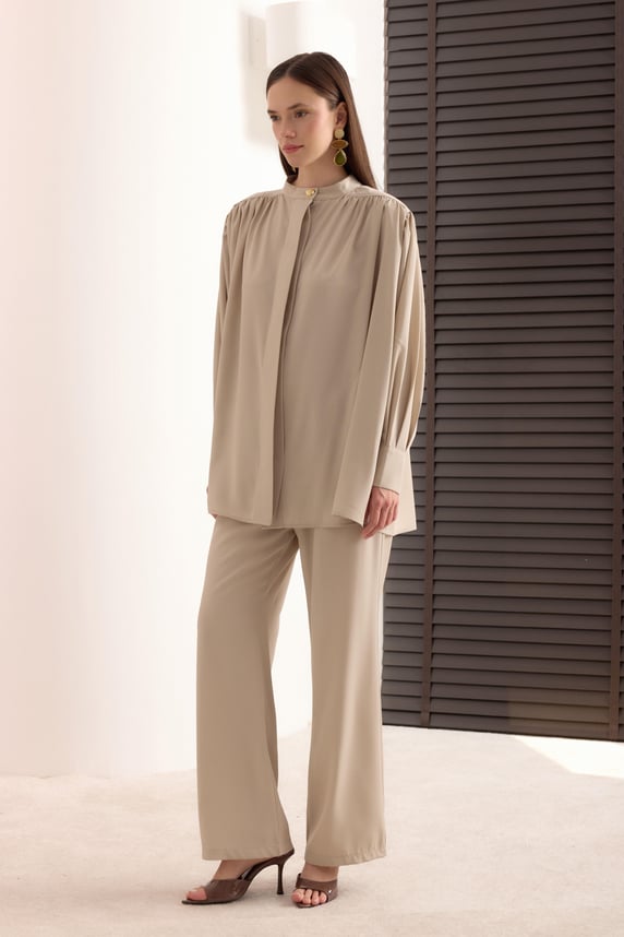 Elisa Schulterdetail-Set – Beige